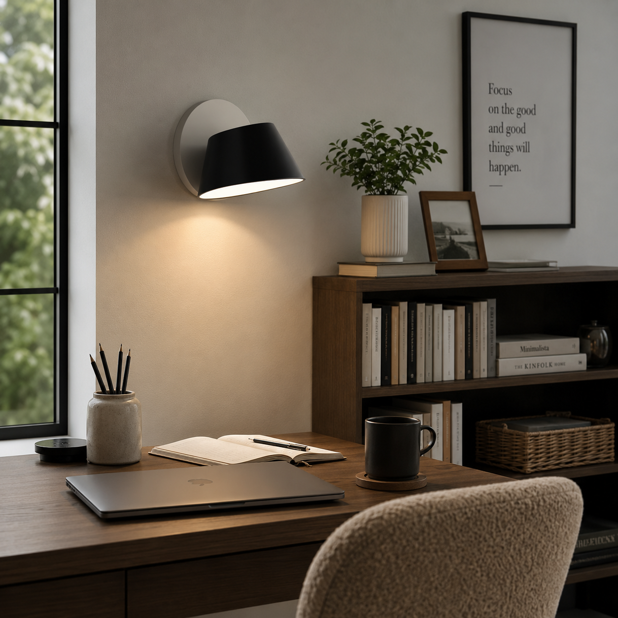 Shell Sconce LED Wall Light with Metal & Acrylic Design