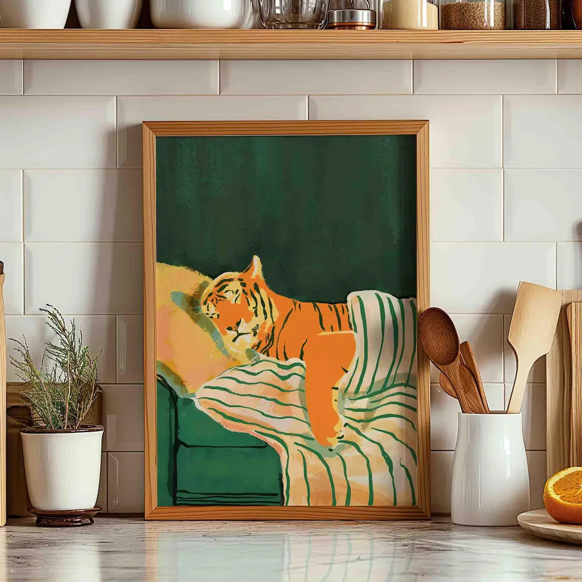 Green Horizon Canvas Art