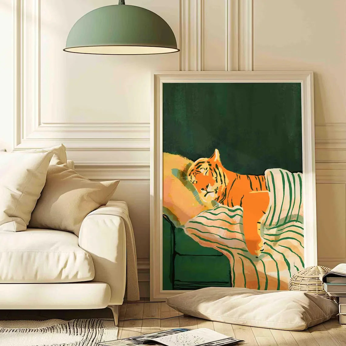 Green Horizon Canvas Art