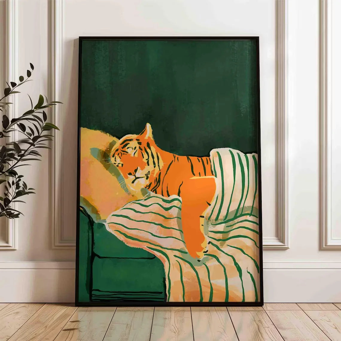 Green Horizon Canvas Art