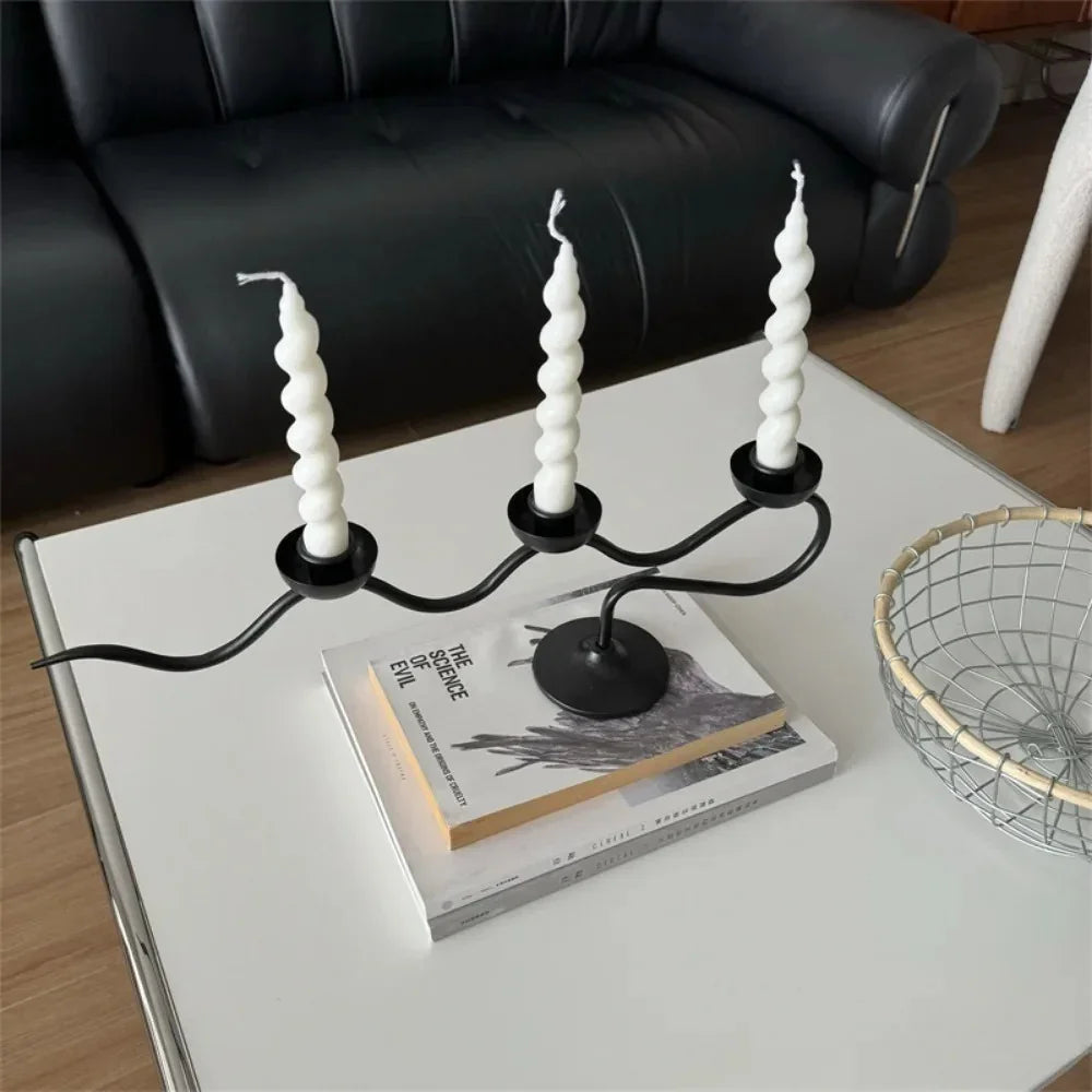 Wave Iron Candle Holder