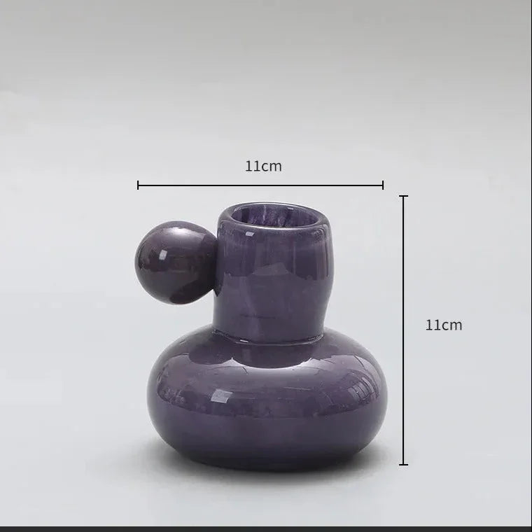 Colorful Glass Candle Holder