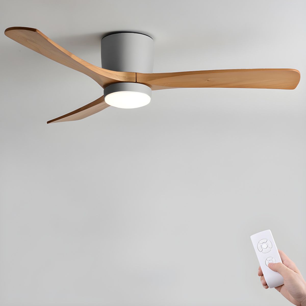 Nora Ceiling Fan | Wooden Design with LED Light, Energy Efficient 11