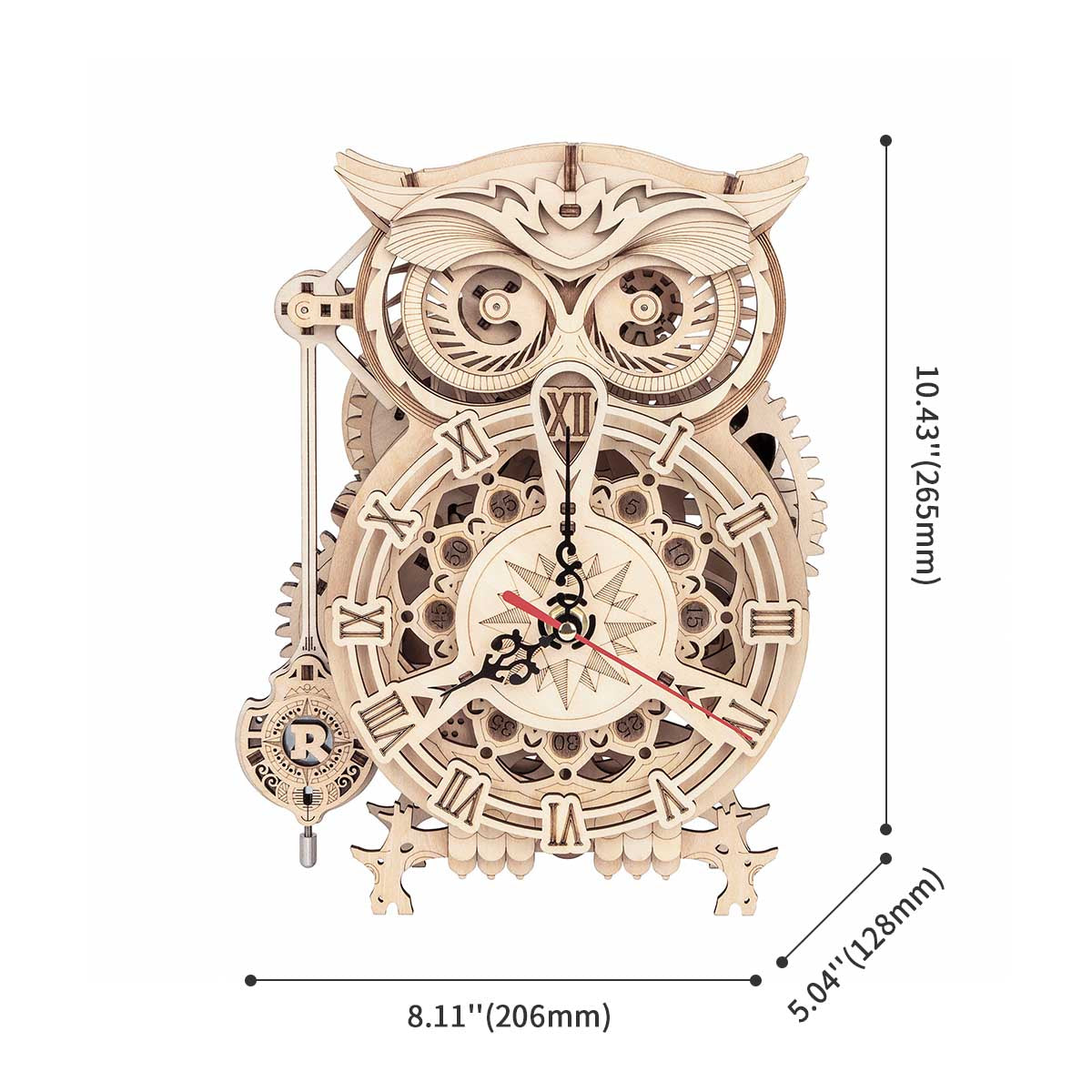 Wise Owl Mechanical Clock Puzzle