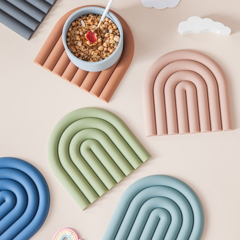 Pastel Silicone Coasters for Everyday Use