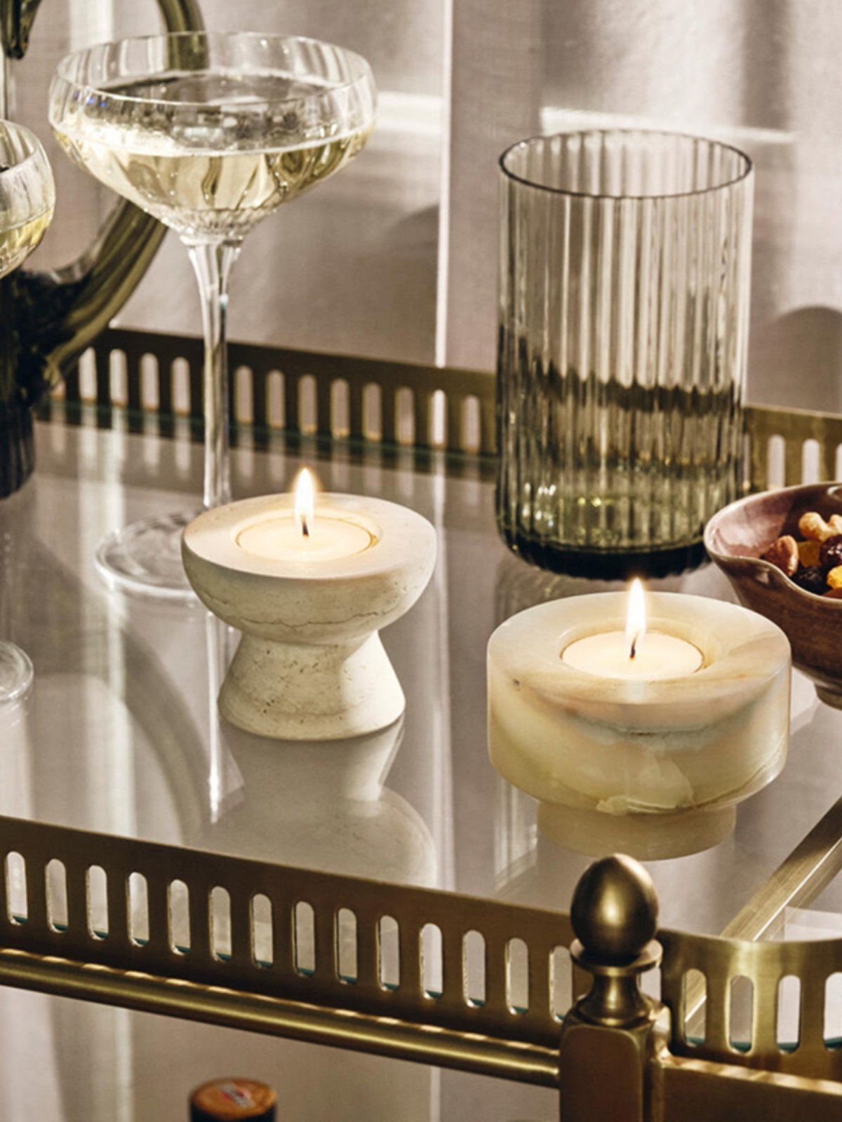 Artisan Stone Candle Holder
