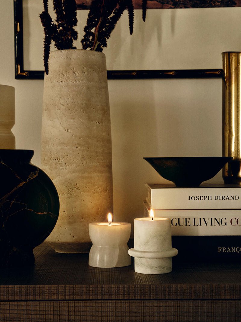 Artisan Stone Candle Holder