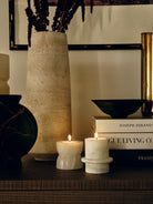 Artisan Stone Candle Holder