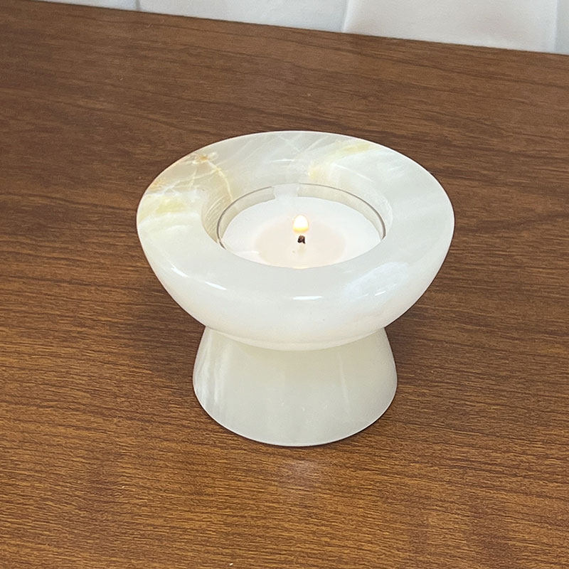 Artisan Stone Candle Holder
