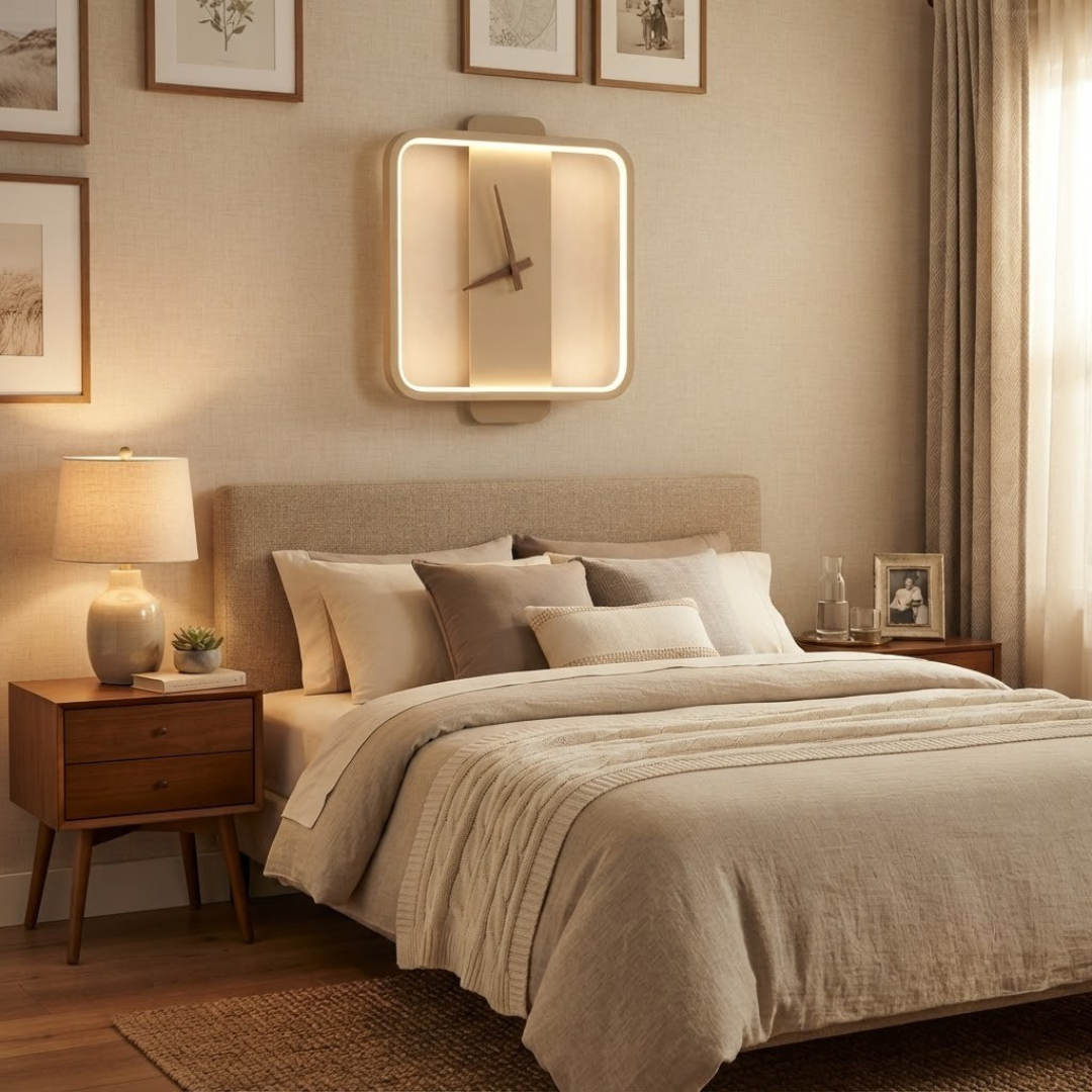 Orbit Clock Wall Lamp