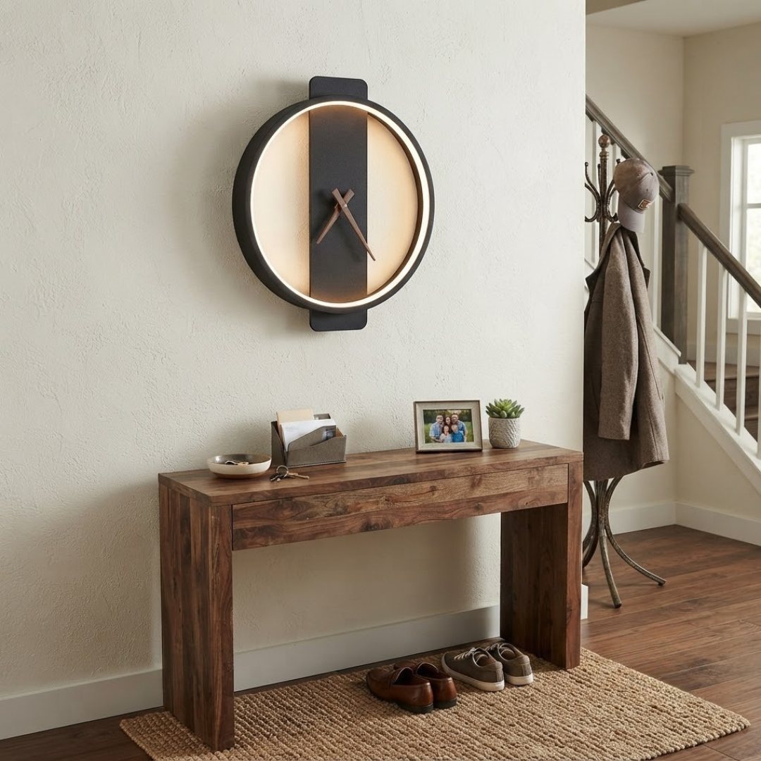 Orbit Clock Wall Lamp