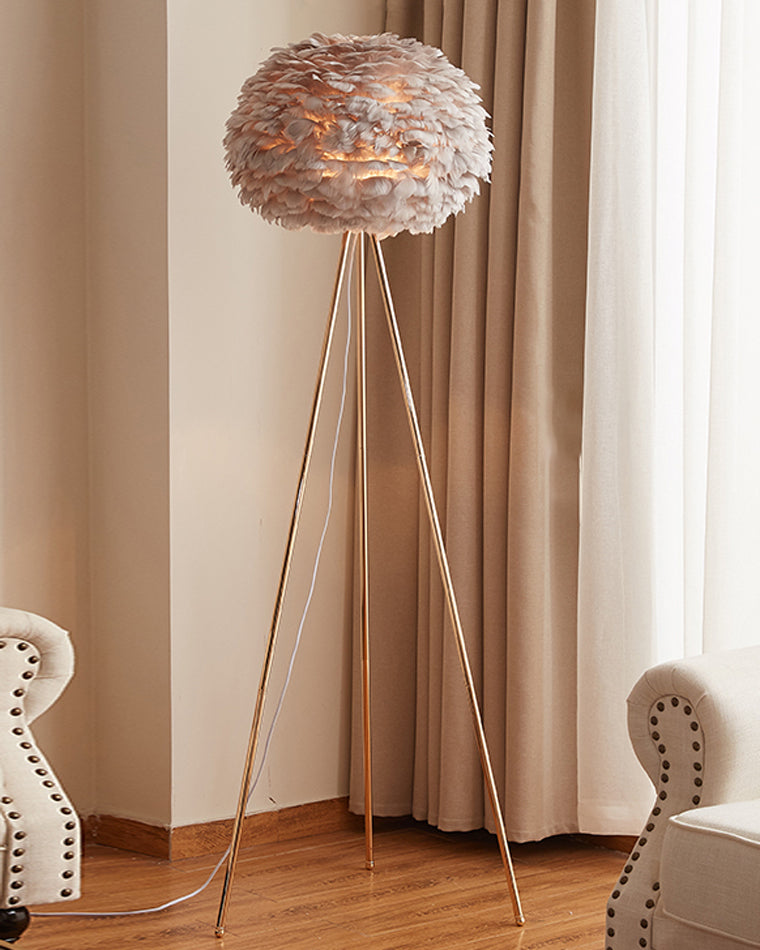 Willo Tripod Floor Lamp | Natural Materials, Modern Ambient Lighting