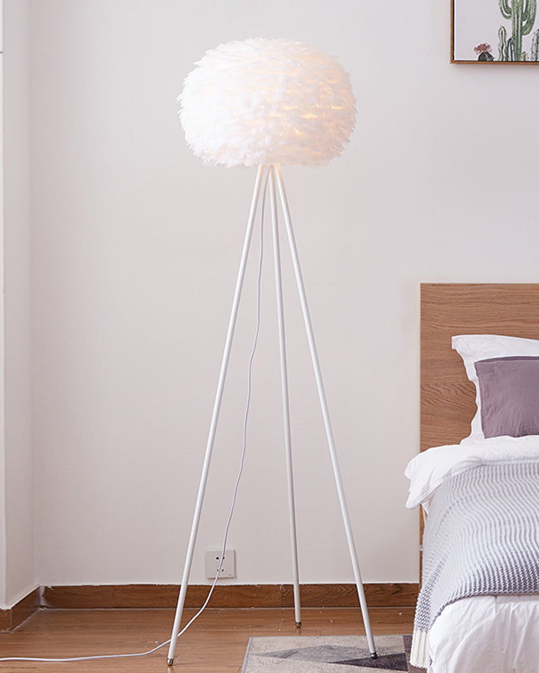 Willo Tripod Floor Lamp | Natural Materials, Modern Ambient Lighting