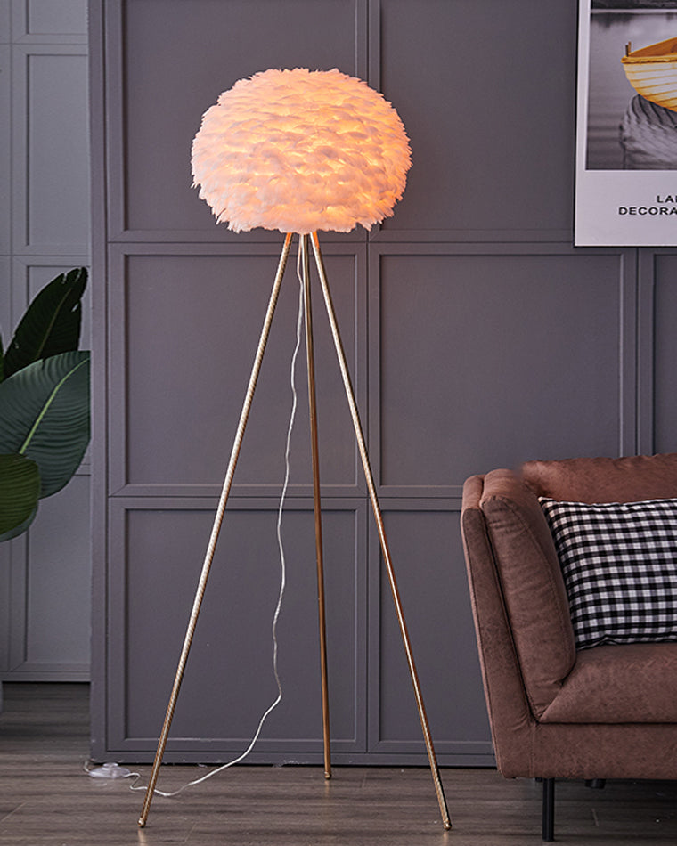 Willo Tripod Floor Lamp | Natural Materials, Modern Ambient Lighting