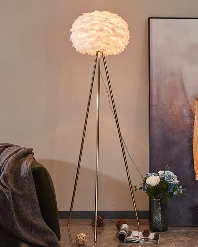 Willo Tripod Floor Lamp | Natural Materials, Modern Ambient Lighting