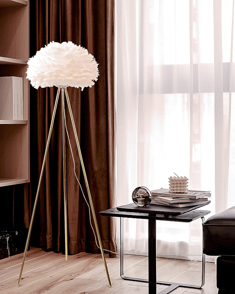 Willo Tripod Floor Lamp | Natural Materials, Modern Ambient Lighting