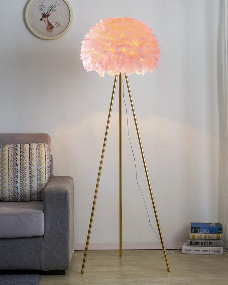 Willo Tripod Floor Lamp | Natural Materials, Modern Ambient Lighting