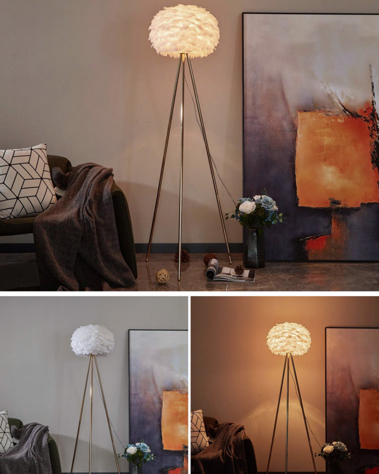 Willo Tripod Floor Lamp | Natural Materials, Modern Ambient Lighting