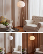 Willo Tripod Floor Lamp | Natural Materials, Modern Ambient Lighting
