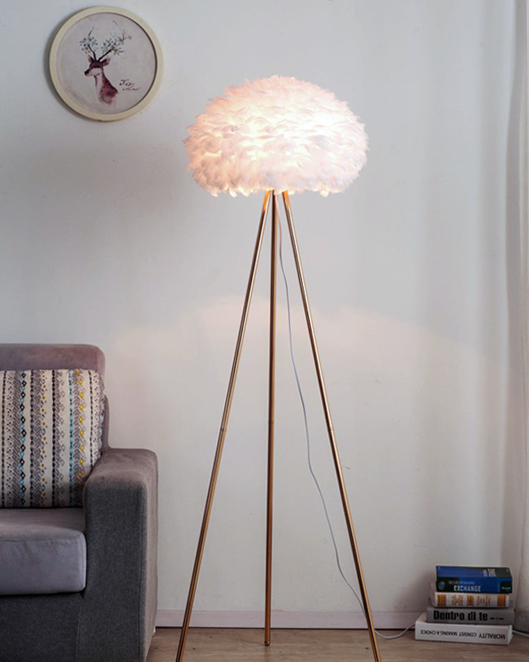 Willo Tripod Floor Lamp | Natural Materials, Modern Ambient Lighting