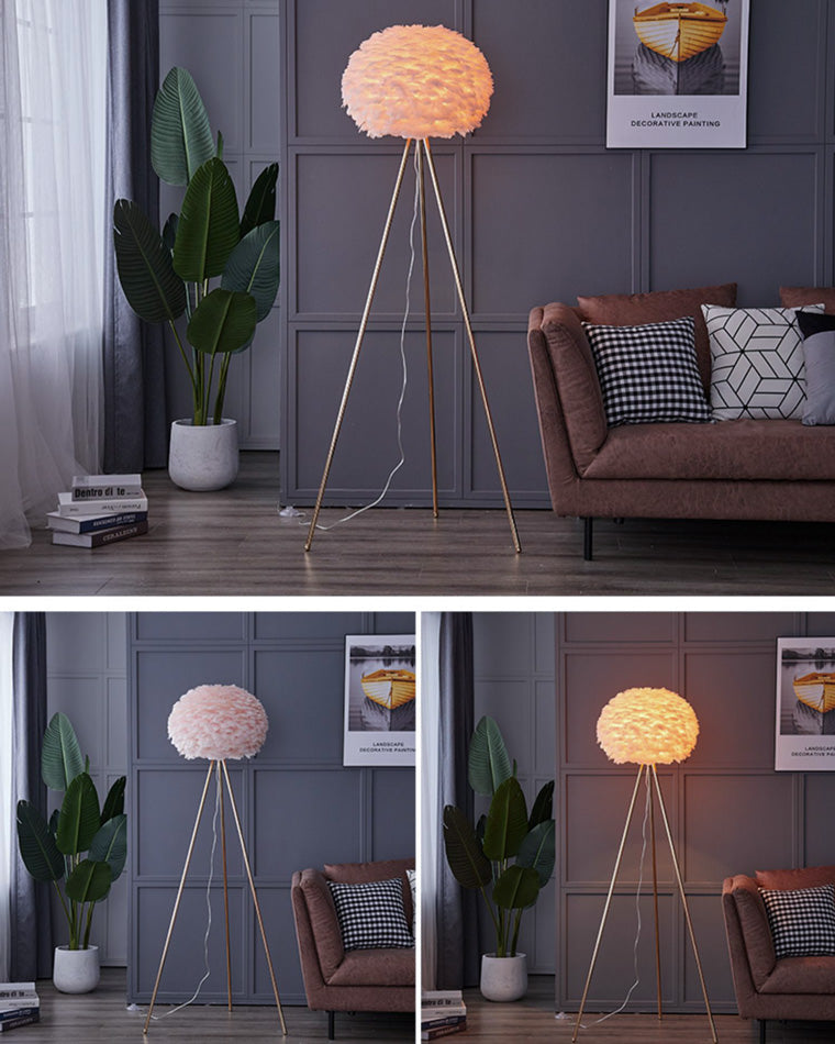 Willo Tripod Floor Lamp | Natural Materials, Modern Ambient Lighting