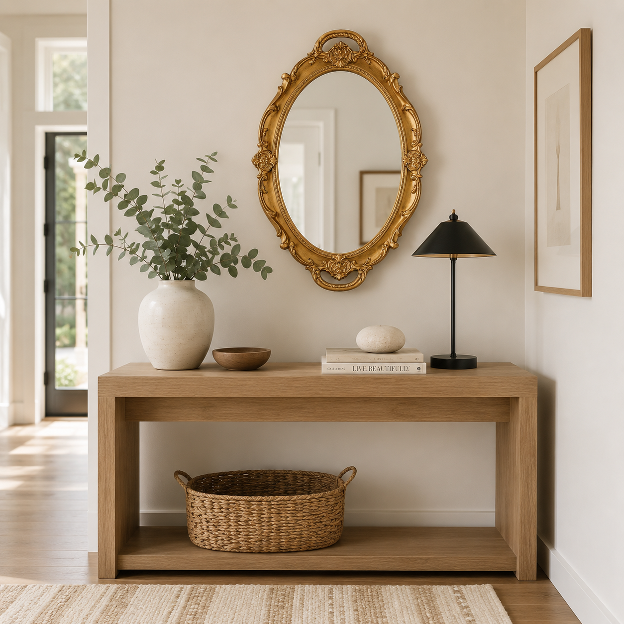 Eloise Oval Mirror | Vintage Gold Decorative Wall Mirror