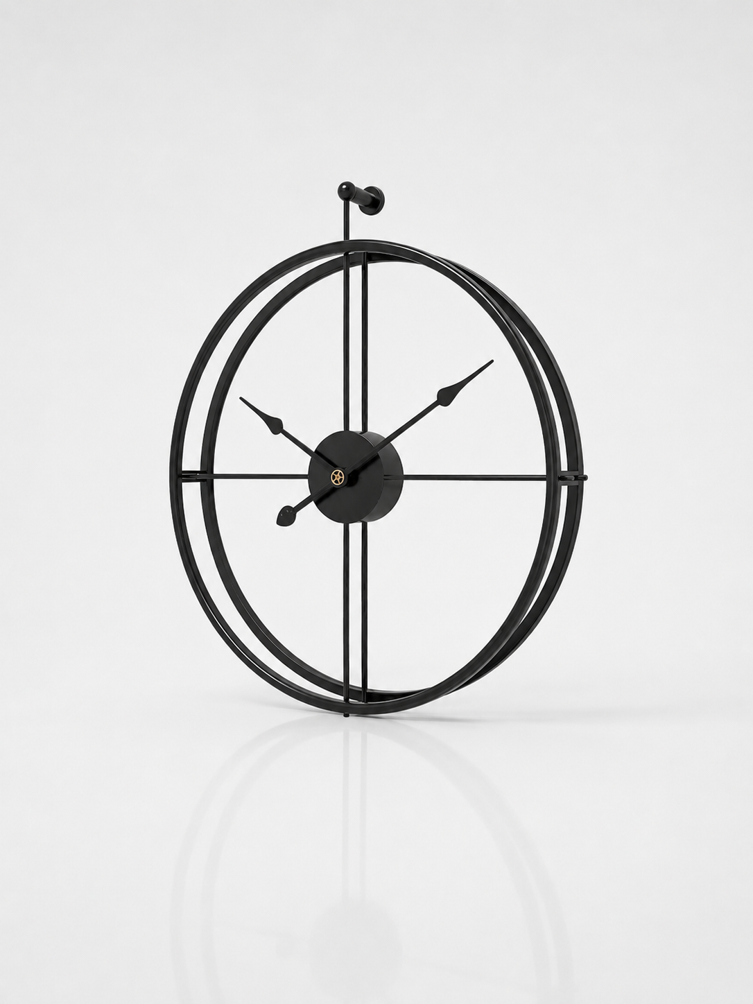 Arlo Oversized Black Metal Wall Clock