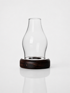 Glass Tealight Candle Holder with Bamboo Base