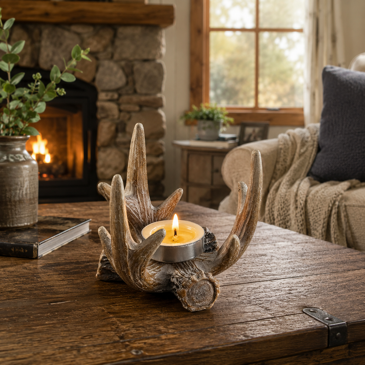 Woodland Antler Candle Holder