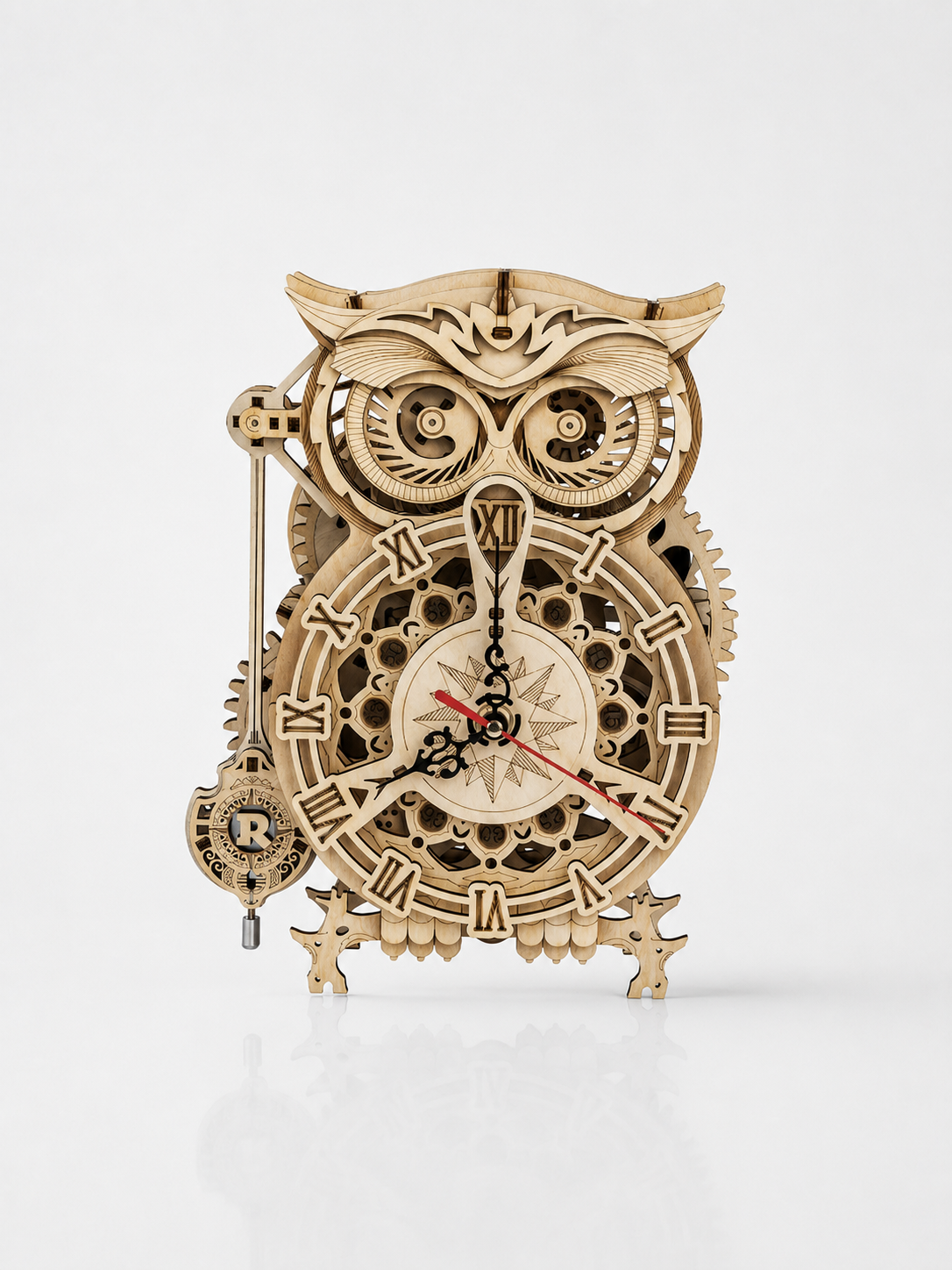 Wise Owl Mechanical Clock Puzzle